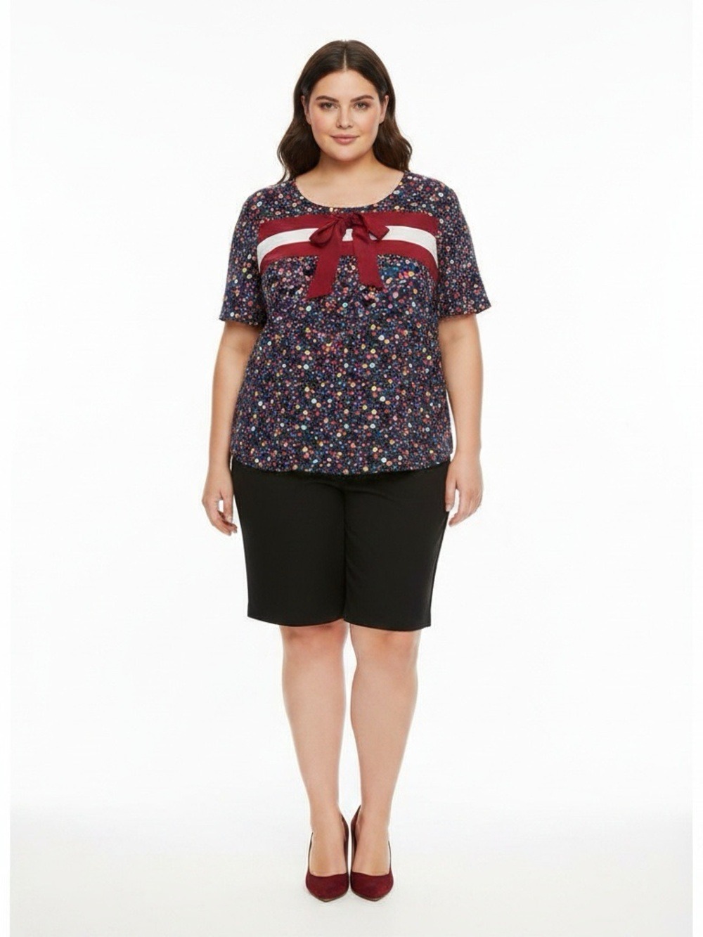 Eloquii Plus Size Women’s Floral Blouse Size 22 Blue